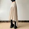 Transfronterizo 2024 Verano Nuevo Estilo Europeo y Americano Falda Irregular de Color Sólido Ajustada Moda Callejera de Cintura Alta para Mujer