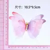 Nuevo Estilo Simulado Multicapa Tridimensional Tul Perla Mariposa Accesorios para el Cabello DIY Hecho a Mano Estilo Antiguo Pasadores Decoraciones