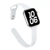 Pulseira de Silicone para Relógio Compatível com Apple iWatch Fivela Invertida S11 Cintura Fina Clássico S10 Modelo Fino 987 Cor Sólida