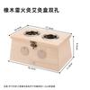 Caja de madera para moxibustión de 4 cm, madera de roble, un agujero, doble agujero, temperatura ajustable, para el hogar, Thunder fire, moxibustión, salón de belleza, herramientas de moxibustión