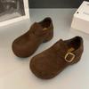 Zapatos de Mujer Estilo Birkenstock con Suela Gruesa para Aumentar la Altura 2025 Nuevo Otoño Slip-On Mocasines Birkenstock de Cobertura Total