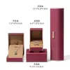 Caja de joyería de cuero de alta gama, caja para anillos con etiqueta dorada, set de cadena para collar y pulsera, caja de embalaje decorativa exquisita