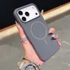 Adequado para Capa de Celular Apple 17Promax, Sucção Magnética Fina de Silicone Líquido, Capa Protetora 15 Iphone16 Cor Pura Anti-Queda