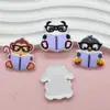 Pegatinas de Animalitos de Dibujos Animados Leyendo Libros de Goma Suave de PVC Accesorios Lindos de Papelería para el Campus Aprendizaje Decoración Plana para DIY