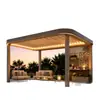 Pavilhão externo em liga de alumínio, toldo para pátio de villa, proteção contra sol e chuva, área de lazer com design personalizado