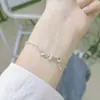 Pulseira de Espiga de Trigo com Zircônia para Mulheres, Luxo Leve, Nicho, Versátil, Joias com Design de Ponta, Novo Estilo Quente Feminino 2025