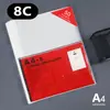 Bolsa para Archivo de 11 Agujeros Tamaño A4 Película Protectora Transparente Clip de Trabajo Rápido Bolsa Insertable Perforada Bolsa de Información de Hojas Sueltas de Plástico Archivo