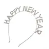 Productos Nuevos Transfronterizos Europeos y Americanos Feliz Año Nuevo Cartas de Feliz Año Nuevo Diadema con Pedrería para Cabello Adornos para la Cabeza de Fiesta