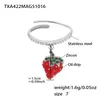 Roda Gigante Aço Inoxidável Gotejamento de Óleo Fruta Zircônia Pingente DIY Corrente de Clavícula Pulseira Anel Moda Luxo Acessível Conjunto para Mulheres