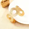 Pulsera Metálica Abierta Geométrica Irregular Hueca Personalizada Tendencia Europea y Americana Estilo Casual Versátil de Lujo Ligero