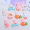 Bonito rabanete coelho dos desenhos animados creme cola acessórios criativo sapato fivela material resina acessórios diy jóias hairpin