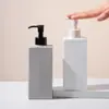 Envase de Botella de Plástico Cuadrada Plana Pe Botella de Loción de Hotel 300ml Botella de Champú Botella de Gel de Ducha Cosméticos