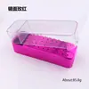 Caja de Almacenamiento para Brocas de Uñas con 40 Ranuras, Transparente y a Prueba de Polvo, para Salones de Uñas y Uso Doméstico, Herramienta para Organizar y Almacenar Brocas