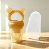 Juguete para morder de frutas y verduras para bebés, herramienta de suplemento alimenticio de frutas para bebés mayores de 6 meses, bolsa agitadora de grado alimenticio con tetina de puré de frutas