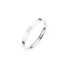 Estilo japonês e coreano simples ultra-fino CNC micro-incrustado um grão diamante anel de dedo moda Fine versão garra incrustada mono-diamante anel de aço inoxidável de zircão