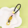 Llavero de Cuerda Trenzada Multicolor, Hecho a Mano DIY Corto Desmontable para Bolso, Botella de Agua, Cadena de Teléfono, Colgante de Cuentas