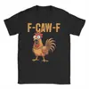 Camiseta de Algodão Transfronteiriça para Homens e Mulheres Engraçada F-Caw-F Frango Fcawf Padrão de Camisa Camiseta Estampada Top Roupas