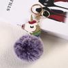 Llavero con bola de pelo de unicornio esmerilado de colores, colgante de unicornio de peluche de colores, accesorio para bolso de mujer