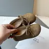 Zapatos Birkenstock Retro de Ante para Niñas, Nuevo Estilo Otoño, Mocasines de Suela Suave para Niñas, Zapatos Individuales Infantiles para Edades 3-6