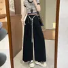 Pantalones casuales de pierna ancha para mujer, nuevo estilo de otoño, con diseño de cintura elástica en la espalda, pierna recta, holgados, casuales, adelgazantes, pantalones Yamamoto