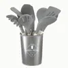 Set de Cocina de Silicona de Grado Alimenticio de Doce Piezas de Fábrica, Set para Hornear con Espátula y Cuchara Antiadherentes Resistentes a Altas Temperaturas