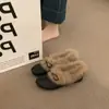 Zapatos de Peluche Retro con Lazo Oculto para Aumentar la Altura para Mujer, Nuevos de Otoño Invierno, Versátiles, Zapatos de Algodón tipo Birken, Botas de Nieve con Felpa