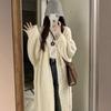 Nuevo Suéter Abrigo de Punto Largo Estilo Coreano 2025, Suave, Elegante y Estilo Occidental, Suéter Grueso de Alta Calidad para Mujer