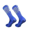 Meias de Futebol com Parte Inferior em Toalha Mesh, Meias de Futebol Antiderrapantes para Competição e Treino Profissional, Meias Grossas de Pegada Meio da Panturrilha