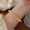Pulseira de Pérolas Irregulares Francesas Pulseira para Mulheres Nicho Luxo Leve Exquisita Moda Ouro Meia Pulseira Acessórios de Pulseira