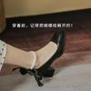 Sapatos de Salto Alto Estilo Fada para Mulheres, Bico Quadrado Francês, Salto Grosso, Sapatos Sociais Versáteis de Salto Médio, Novos Sapatos Mary Jane Outono-Inverno 2025