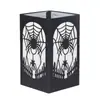 Lanterna de papel 3D teia de aranha preta de Halloween, escultura em papel vazado, abajur de papel para vela, luz noturna, lanterna de cerca de aranha