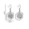 Ganchos Base para Aretes de Acero Inoxidable con Patrones Geométricos Electroplateados al Vacío, Colgantes para Aretes, Marcos Hechos a Mano para DIY