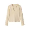 Z Estilo Europeo y Americano Transfronterizo 2026 Nuevo Moda Elegante para Mujer Sencillo Color Sólido Casual Manga Larga Tejido Superior 1058804