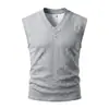 Chaleco de Punto con Cuello en V para Hombre Transfronterizo 2026, de Peso Pesado, Jacquard Texturizado, Sin Mangas, Multicolor, Chaleco Suéter Casual
