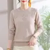 Suéter de Punto con Flor 3D Nuevo y Elegante 2026 para Mujer, Ropa para Madre de Mediana Edad y Anciana, Suéter de Punto de Manga Larga, Top Rejuvenecedor