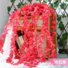 Cipó de lilás artificial, planta pendente violeta artificial, flor de parede, fio de flores de glicínia, cipó, decoração de casamento, flores artificiais