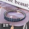 Pulsera de Acero Inoxidable Zirconio Elegante Color Francés Elástica Apertura Ajustable Pulsera de Acero de Titanio Sensación de Alta Gama