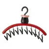 Colgador de ropa multi-clip con forma de flor negra para uso doméstico, adecuado para calcetines y ropa interior, herramienta multifuncional pequeña de almacenamiento de ropa