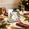 MZ1280-290 Estilo Nuevo Portaservilletas de Madera Caja de Almacenamiento de Servilletas para Fiestas Adorno Navideño Decoración de Escritorio