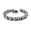 Acero Inoxidable Fundido Joyería Vintage al por Mayor Estilo Europeo y Americano Personalidad Audaz Floral Hueco Punk Acero de Titanio Pulsera para Hombre