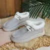 Sapatos de Algodão com Cadarço e Pelúcia 2026 Novo Estilo de Inverno Sola Grossa Tamanho Grande Comércio Exterior Acabamento em Pelo Quente Confortável Botas de Neve Femininas
