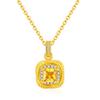 Vietnam oro diamante cuadrado colgante de azúcar para mujer simple pequeño cuadrado anillo de azúcar pendientes de botón cobre chapado en oro traje de joyería