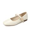 Zapatos Mary Jane de piel con punta cuadrada y tacón bajo estilo retro francés ZHR, primavera y verano 2024, nuevos, combinables, con falda