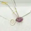 Joyas Colgante de Calcedonia Lichi Congelado Hielo Alto Xiangyun Ruyi Jade Jadeíta Hielo Fluorescente Ágata Hueco Ruyi Candado