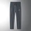Pantalones Casuales de Seda de Hielo para Hombre, Pantalones Largos de Pierna Recta Finos de Verano, Pantalones Deportivos Elásticos Transpirables Frescos para Exteriores de Talla Grande para Hombre