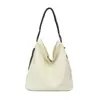 Bolso de color liso de gran capacidad estilo relajado para mujer, nuevo modelo 2026, bolso de hombro ligero y versátil para el día a día, bolso de mano de lona