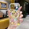 Funda de Teléfono Magnética Transparente de Acrílico con Flores Coloridas de Pantalla Completa para Apple 17 18Promax, Producto Nuevo Transfronterizo