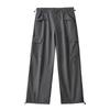 Pantalones de pierna ancha holgados de cintura alta con cordón ajustable, estilo europeo y americano, con bolsillos grandes, para mujer, primavera y verano, informales, modernos y con cordón ajustable.