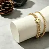 Pulseira Cuban Twist de Aço Inoxidável com 26 Letras para Comércio Exterior Transfronteiriço, Joia Fashion e Ajustável