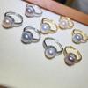 Aretes Bañados en Oro Real, Collar de Perlas de Agua Dulce para Mujer, Gargantilla de Nicho de Lujo Ligero, Cadena para Clavícula Estilo Mamá, Regalo para Mejor Amiga